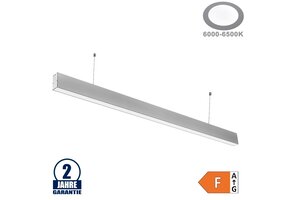 40W LED Linearleuchte mit Abhängung Silber Kaltweiß