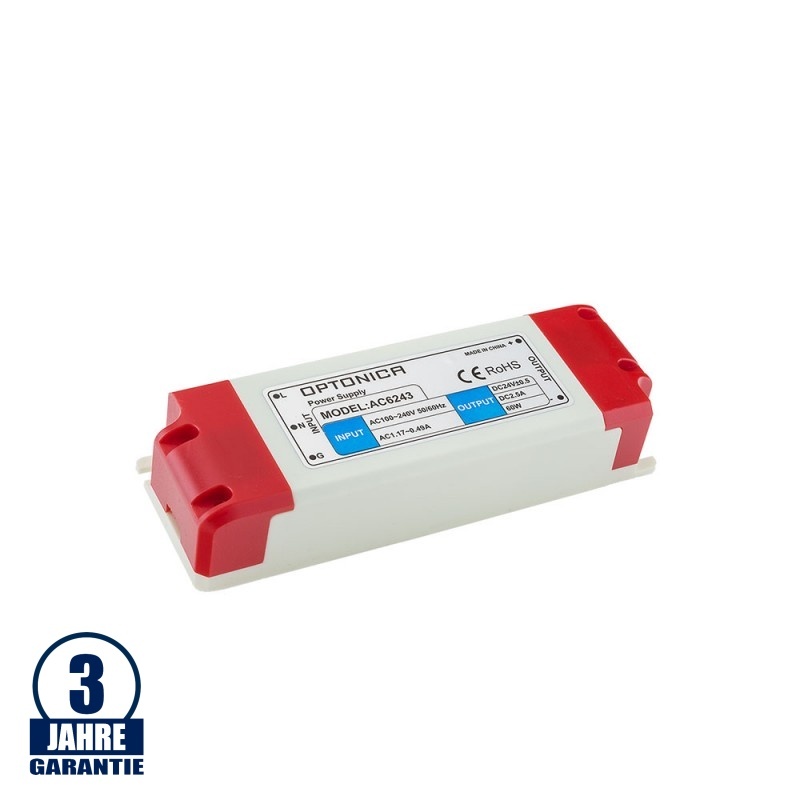 60W 24V DC Kunststoff Netzteil Professional