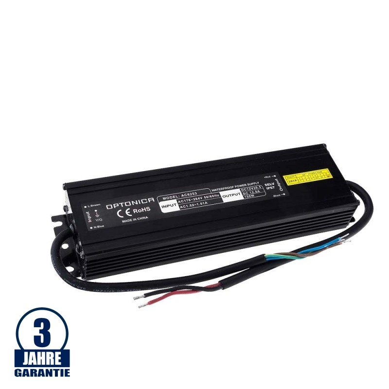 150W 12V DC Metall Netzteil Professional Wassergeschützt