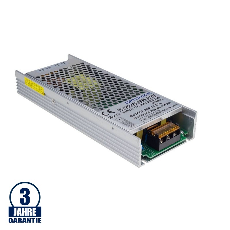 200W 24V DC Metall Netzteil Professional Slim