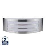 Wandleuchte mit E27 Fassung Edelstahl Stripes IP44