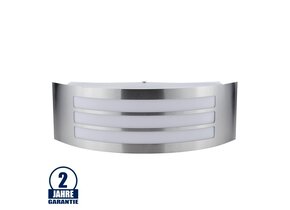 Wandleuchte mit E27 Fassung Edelstahl Stripes IP44