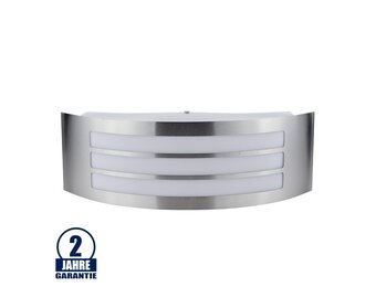 Wandleuchte mit E27 Fassung Edelstahl Stripes IP44