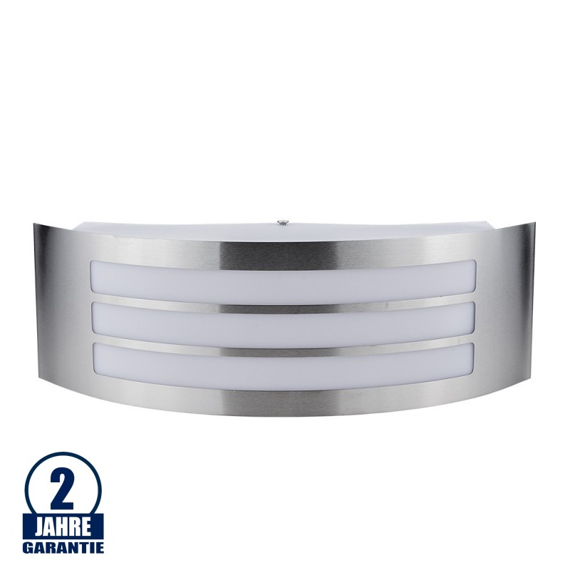 Wandleuchte mit E27 Fassung Edelstahl Stripes IP44