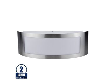 Wandleuchte mit E27 Fassung Edelstahl Classic IP44