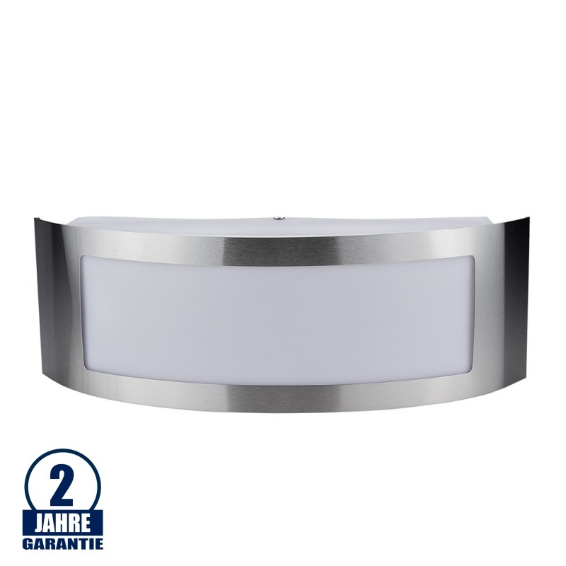 Wandleuchte mit E27 Fassung Edelstahl Classic IP44