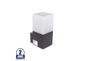 Wandleuchte mit E27 Fassung Dunkelgrau IP44