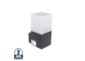 Wandleuchte mit E27 Fassung Dunkelgrau IP44