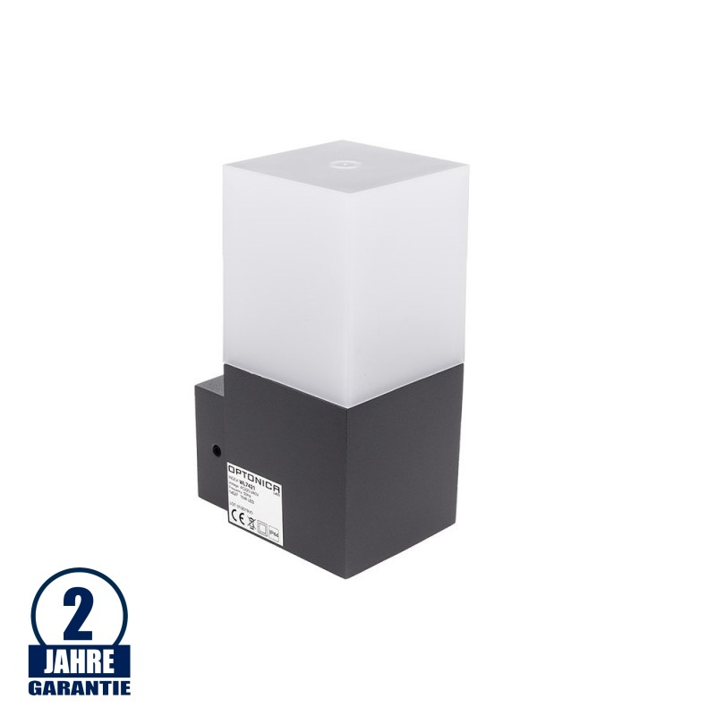 Wandleuchte mit E27 Fassung Dunkelgrau IP44