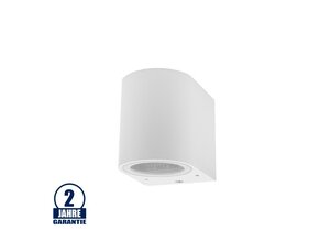 Wandleuchte mit GU10 Fassung 1-fach Zylinder Weiß IP54