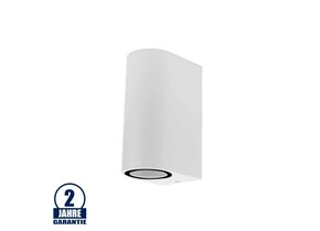 Wandleuchte mit GU10 Fassung 2-fach Zylinder Weiß IP54
