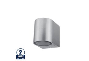 Wandleuchte mit GU10 Fassung 1-fach Zylinder Edelstahl IP44