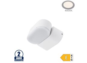 6W LED Wandleuchte Schwenkbar 1-fach Weiß IP54 Neutralweiß