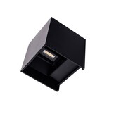 6W LED Wandleuchte Würfel Up and Down Schwarz IP54 Neutralweiß