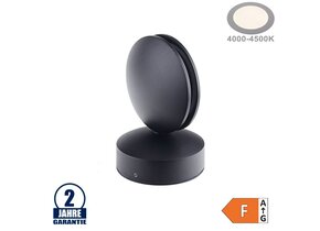 7W LED Wandleuchte für Tür/ Fensterbögen Schwarz IP54 Neutralweiß