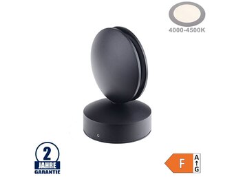 7W LED Wandleuchte für Tür/ Fensterbögen Schwarz IP54 Neutralweiß