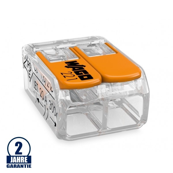 221-412 WAGO COMPACT-Verbindungsklemme für 2 Leiter