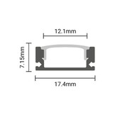 LED Profil Micro eloxiert 2m SET OP