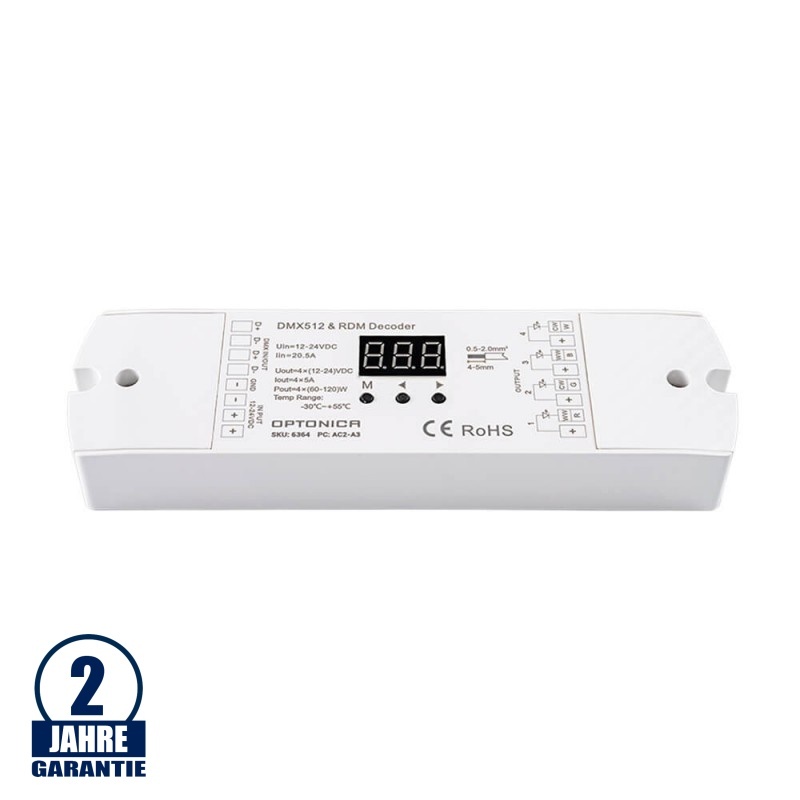 LED D4-L RGB / RGBW  DMX512 Decoder