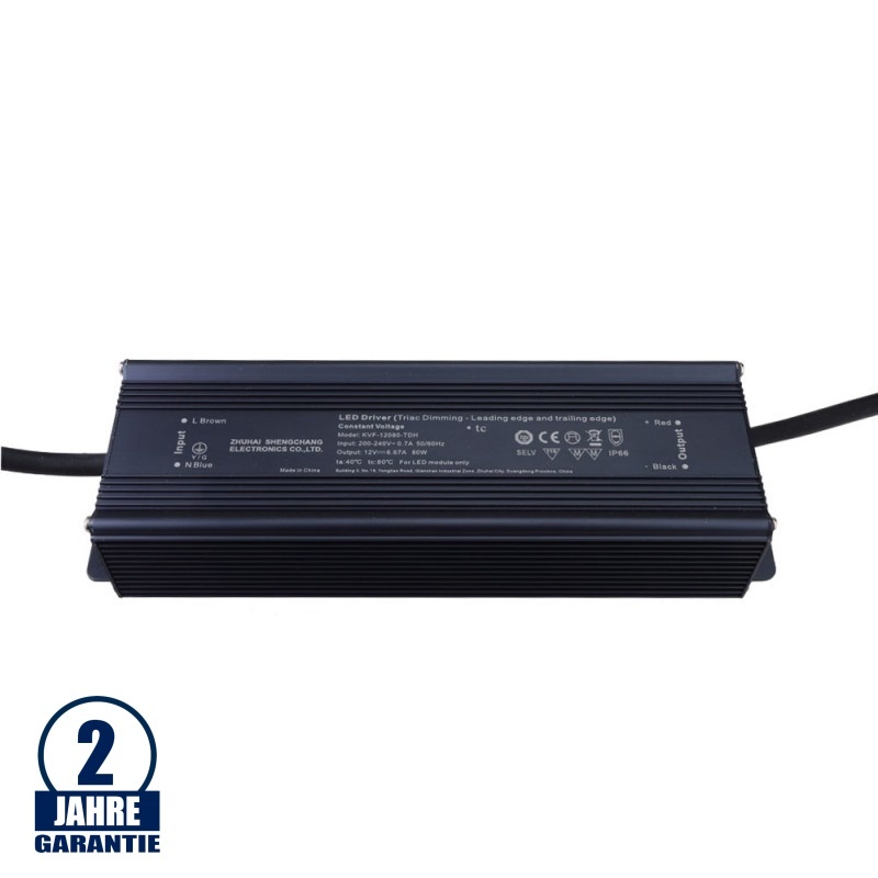 SC Power 80W 12V DC Metall Netzteil Dimmbar IP66