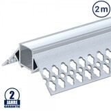 LED Profil Trockenbau Außen-Eck eloxiert 2m SET OP