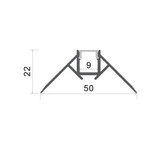 LED Profil Trockenbau Außen-Eck eloxiert 2m SET OP