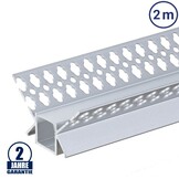 LED Profil Trockenbau Innen-Eck eloxiert 2m SET OP