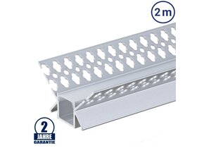 LED Profil Trockenbau Innen-Eck eloxiert 2m SET OP