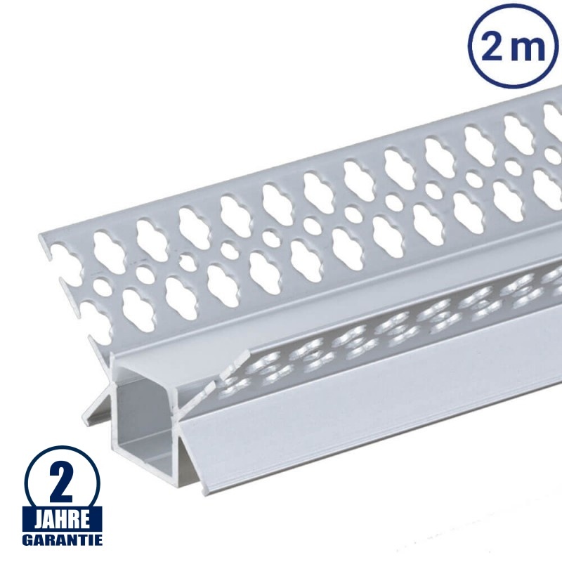 LED Profil Trockenbau Innen-Eck eloxiert 2m SET OP