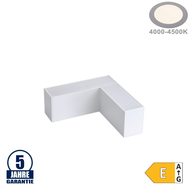 8W L-Verbinder für Linearleuchte Slim Professional Weiß Neutralweiß 5382