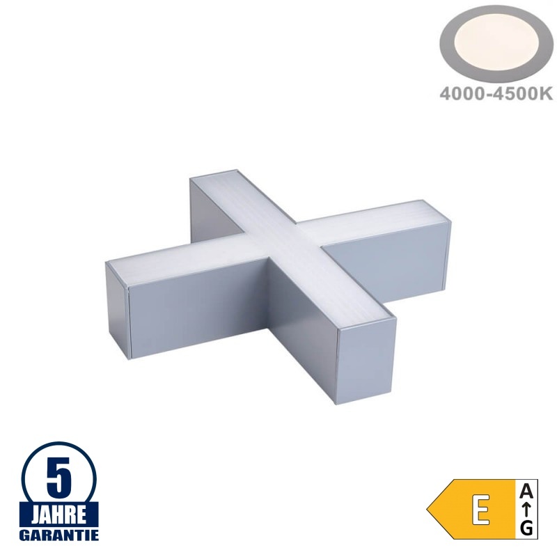 15W X-Verbinder für Linearleuchte Slim Professional Silber Neutralweiß 5381