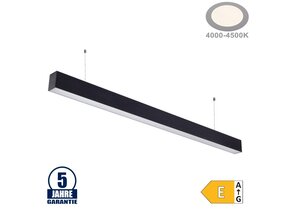 40W LED Linearleuchte Slim Professional mit Abhängung Schwarz Neutralweiß