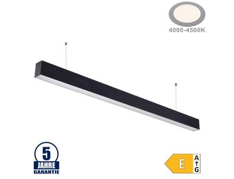 40W LED Linearleuchte Slim Professional mit Abhängung Schwarz Neutralweiß