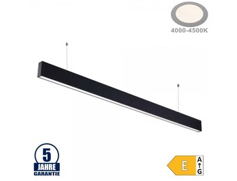 50W LED Linearleuchte Up and Down Professional mit Abhängung Schwarz Neutralweiß
