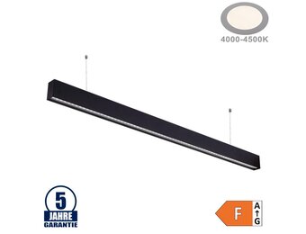 50W LED Linearleuchte mit Abhängung UGR19 Schwarz Neutralweiß