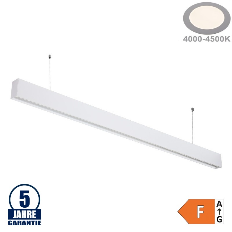 50W LED Linearleuchte mit Abhängung UGR19 Weiß Neutralweiß