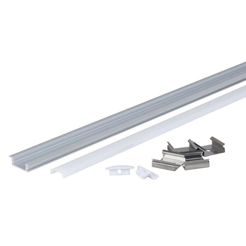 LED Profil Einbau eloxiert 2m SET OP