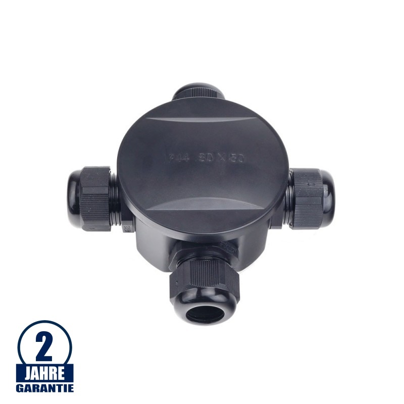 Kabelverbindungsdose mit 4 Kabeleinlässen Rund IP44