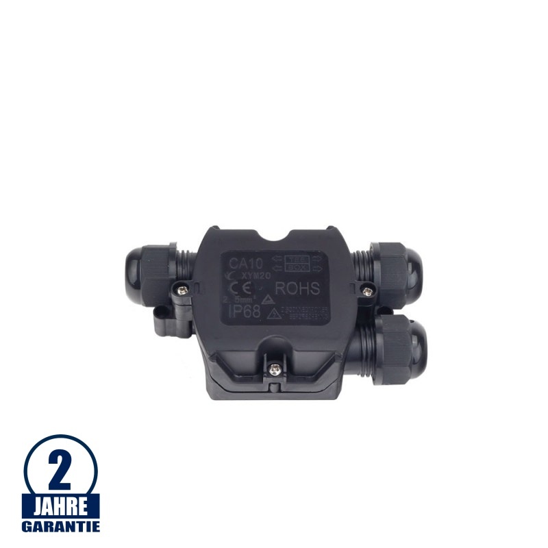 Kabelverbindungsdose mit 3 Kabeleinlässen IP68