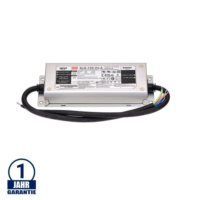 MEAN WELL 150W 24V DC Metall Netzteil IP67