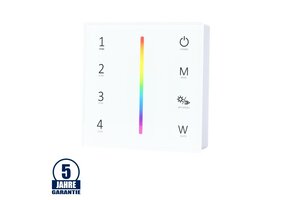 LED RGB/RGBW 4 Zonen Fernbedienung für Wandmontage