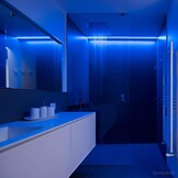 60SMD/m 14,4W/m 12V Led Streifen 5050 Blau Spritzwassergeschützt 5m