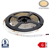 60SMD/m 4,8W/m 24V Professional LED Streifen 1808 Warmweiß Spritzwassergeschützt 5m