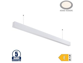 40W LED Linearleuchte Slim Professional mit Abhängung Weiß Neutralweiß
