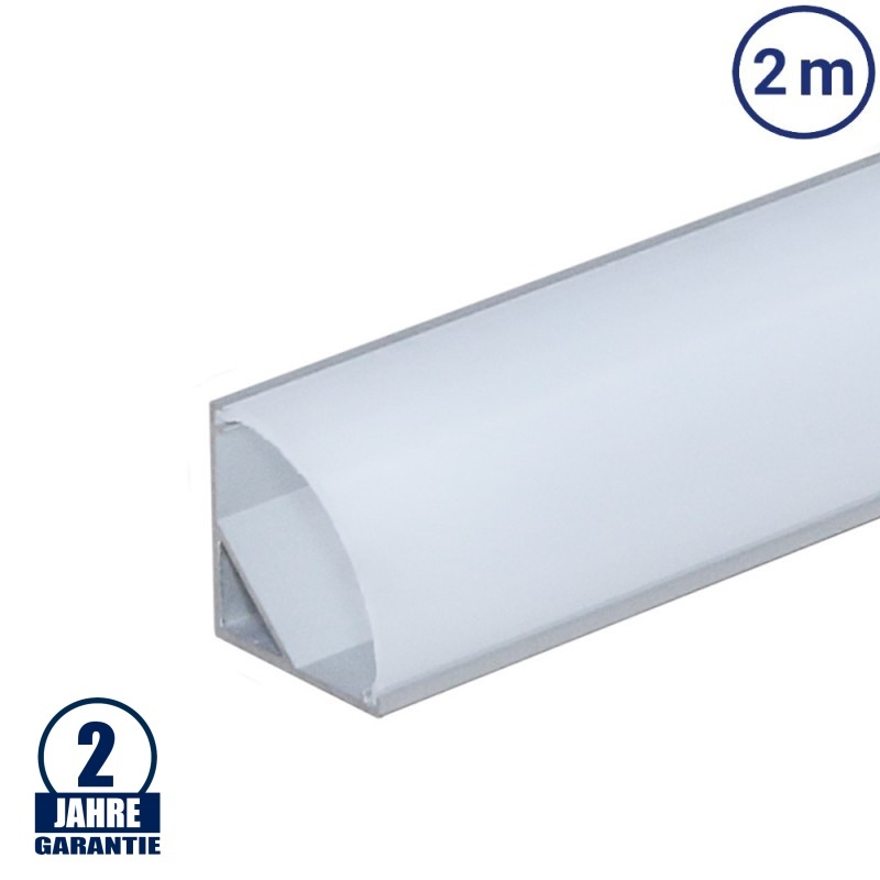 LED Profil 45° Winkel V2 eloxiert 2m SET OP