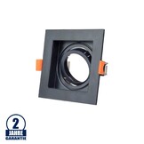 Einbaurahmen für LED GU10 Quadratisch inkl. Fassung Schwarz