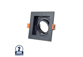 Einbaurahmen für LED GU10 Quadratisch inkl. Fassung Schwarz