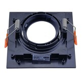 Einbaurahmen für LED GU10 Quadratisch inkl. Fassung Schwarz