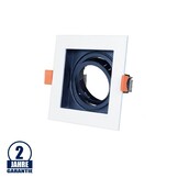 Einbaurahmen für LED GU10 Quadratisch inkl. Fassung Weiß/Schwarz