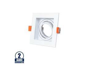 Einbaurahmen für LED GU10 Quadratisch inkl. Fassung Weiß